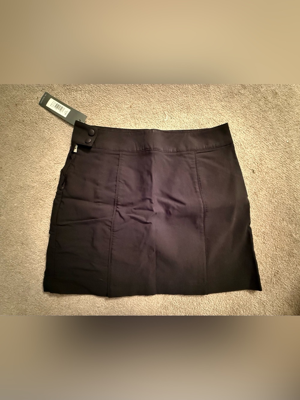 Lija Black Golf Skort with Panel Detailing